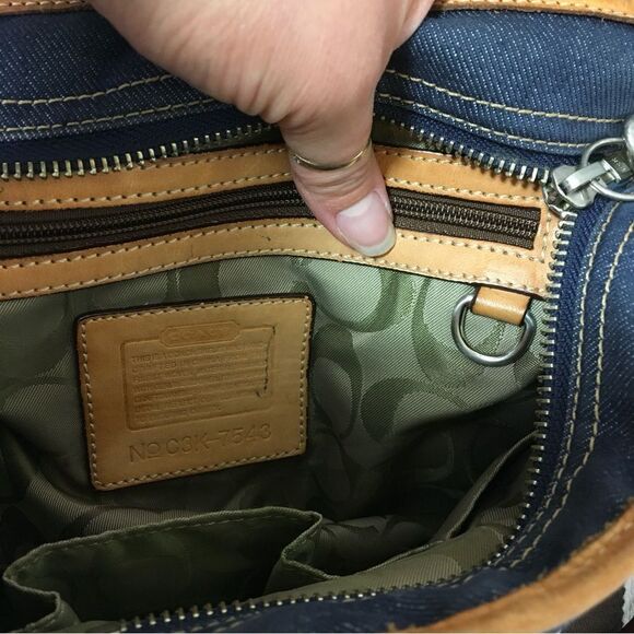 Coach Y2K Small Hampton Shoulder Denim Weekend Tote Bag # 7543 - Picture 13 of 16